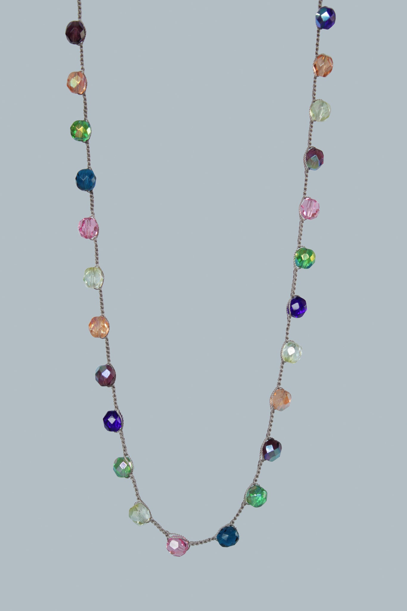 Rainbow Glass Beads Necklace