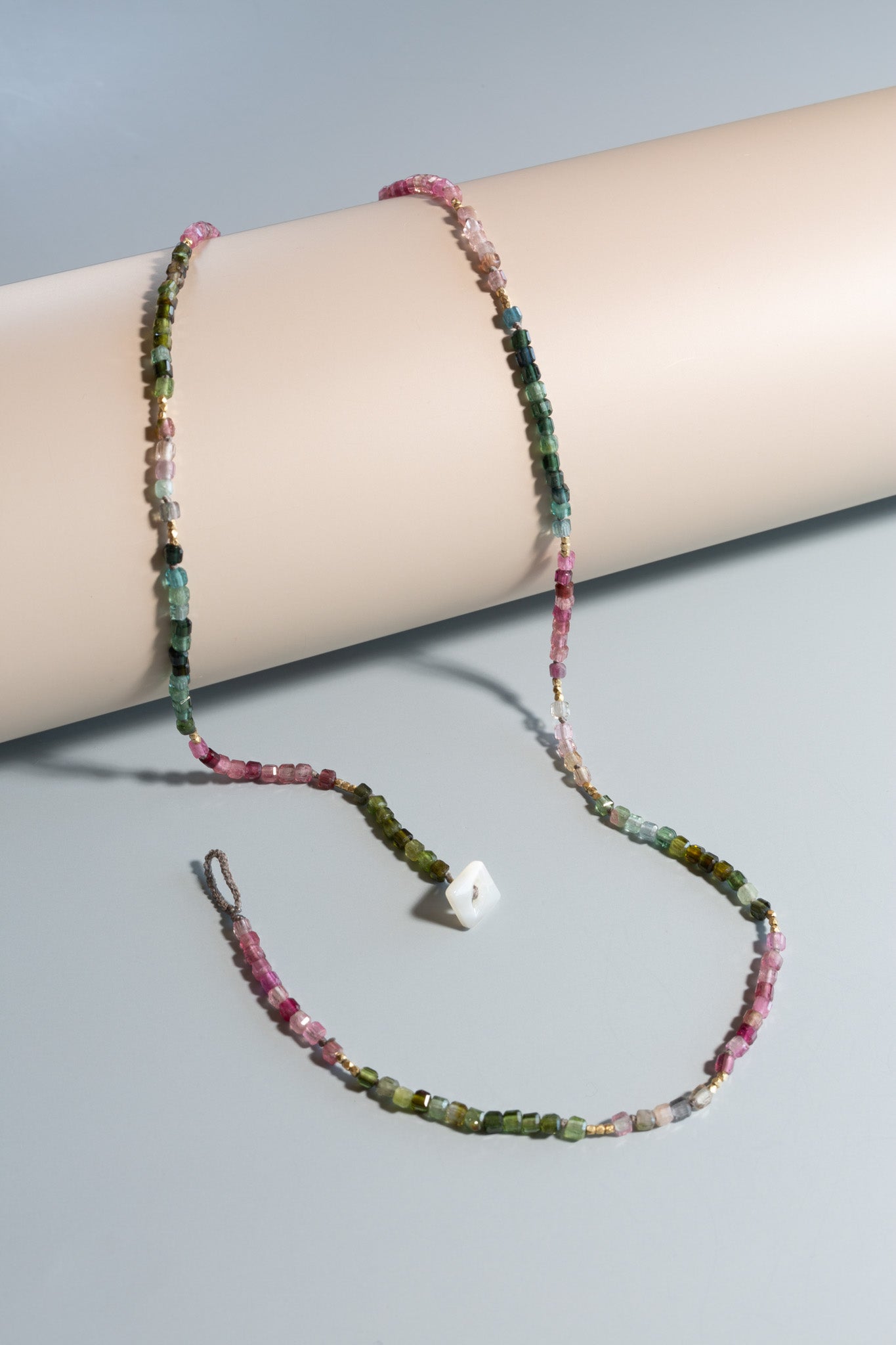 Tourmaline and 14K Gold Beaded Necklace