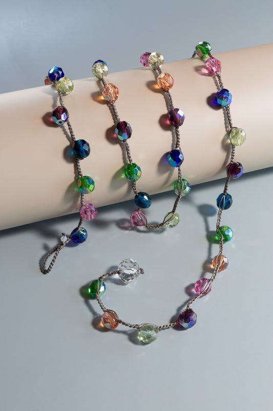 Rainbow Glass Beads Necklace