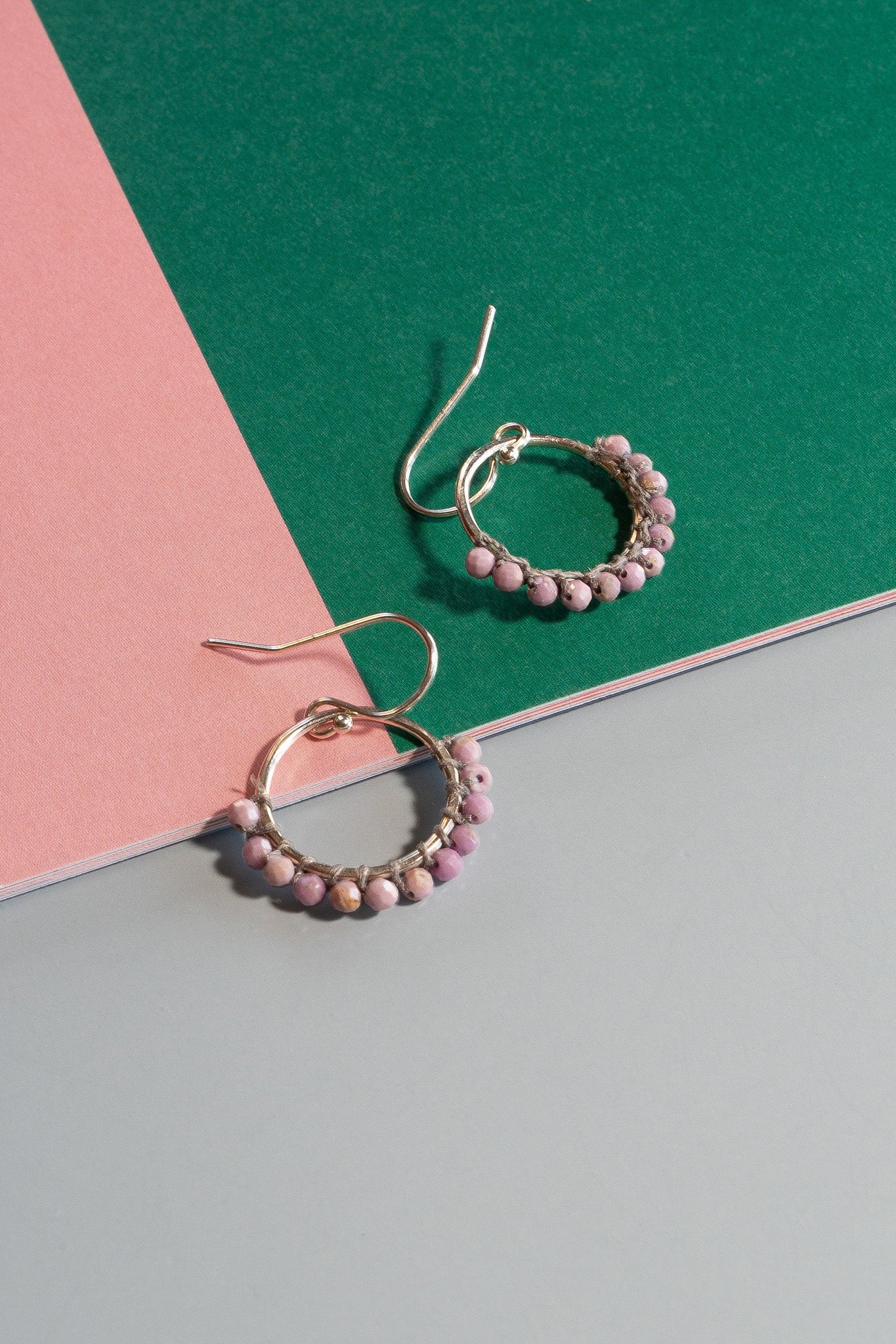 Pink Rhodochrosite Earrings