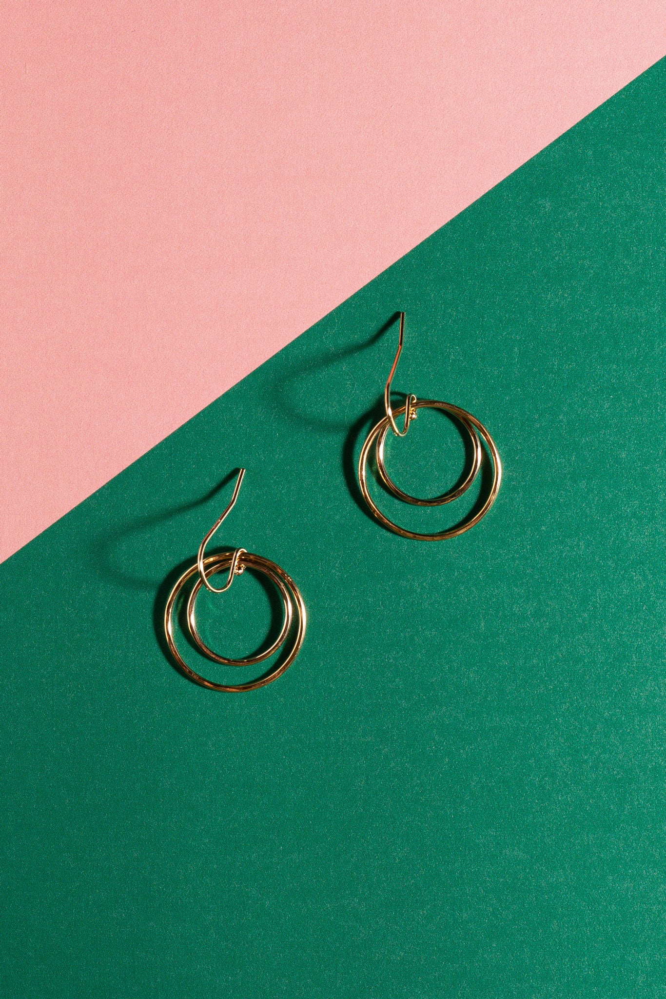 Rings of Gold Dangle Earrings