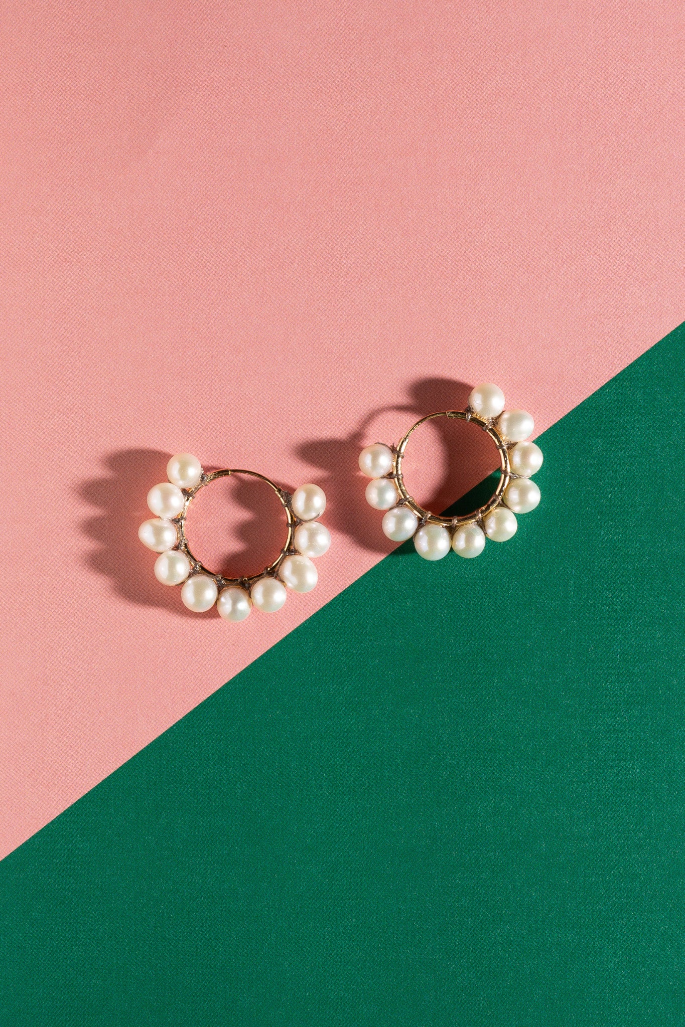 Pearl Hoops Earrings